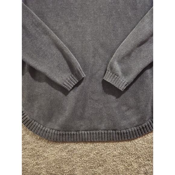 Boutique Rough Hewn Women Heavy Sweater L 100% Cotton Grey - Picture 2 of 6